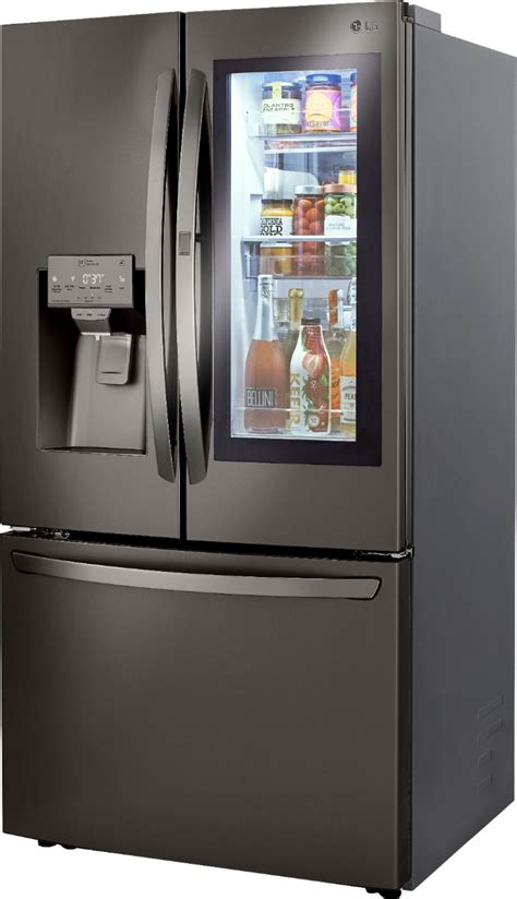 Customer Reviews Lg 297 Cu Ft French Door In Door Smart Refrigerator With Craft Ice Black