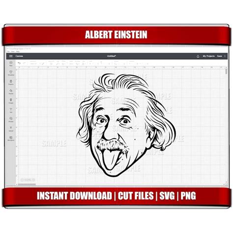 Albert Einstein Svg Albert Einstein Png Instant Download Inspire