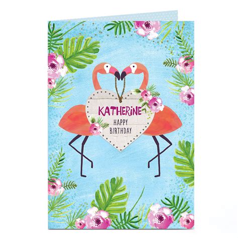 Maybe you would like to learn more about one of these? Buy Personalised Birthday Card - Tropical Flamingos for GBP 1.79-4.99 | Card Factory UK