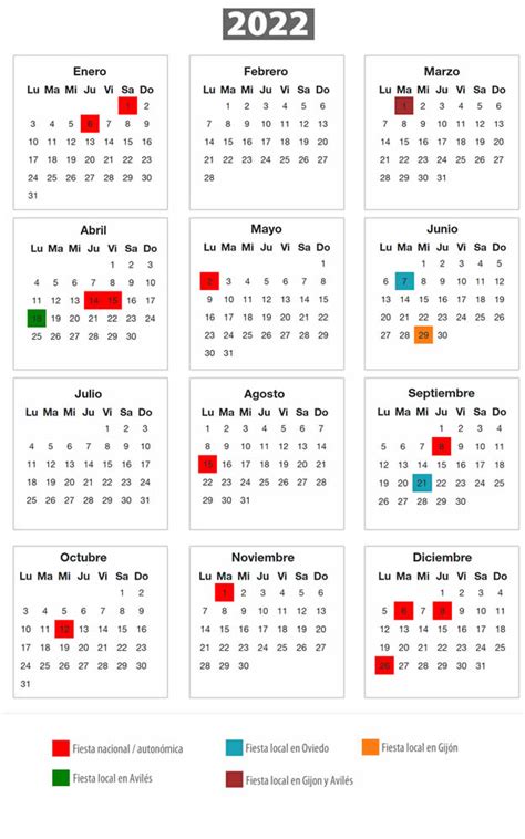 Calendario 2022 Con Fiestas Nacionales Calendario Gratis