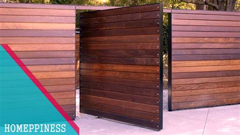 It also provides the opportunity to create a natural green canopy over the entryway by planting creepers and vines that climb up or hang down from the wooden frame. (NEW DESIGN 2017) 50+ Modern Wood Gate Fence Ideas - YouTube