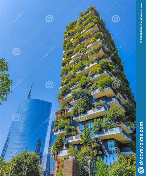 Ecological Green Skyscraper Bosco Verticale In Milan Known As