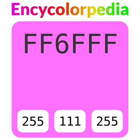 Shocking Pink Crayola Ff6fff Hex Color Code Hex Color Codes Hex