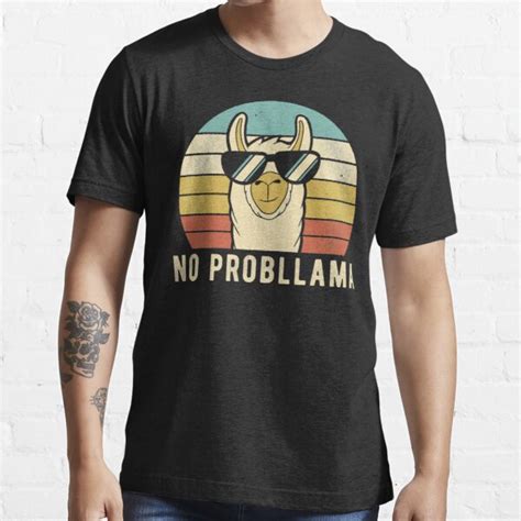 No Prob Llama Funny Retro Llama T Shirt For Sale By Actvtees