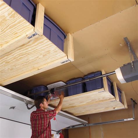 25 Cheap Garage Storage Projects You Can Diy Garage Ceiling Storage