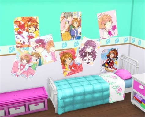 I Create Bedroom Sets For The Sims 4 — Anime Posters For