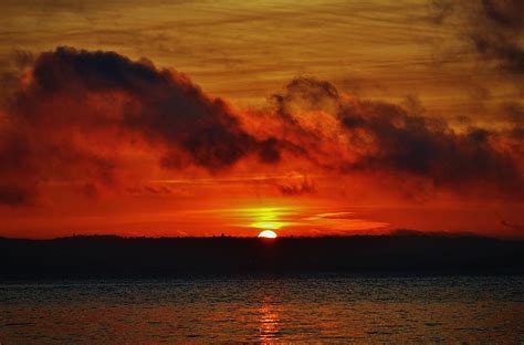 Red Sky Sunrise Photograph By Thomas Mcguire Fine Art America