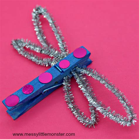 Clothespin Dragonfly Craft Messy Little Monster