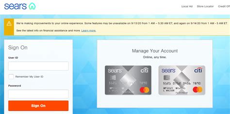 Offer valid for consumer accounts in good standing and is subject to change without notice. pay.searscard.com - Login to Sears Credit Card Account - Credit Cards Login