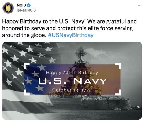 Ncis Wished The Us Navy Happy Birthday With A Photo Of A Russian
