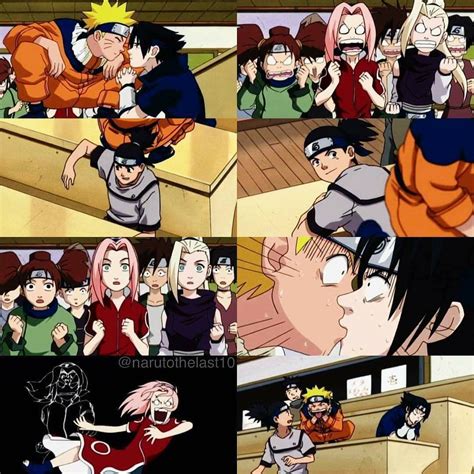 Hahaha First Kiss Of Naruto And Sasuke Funniest Moment♥girls