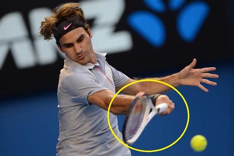 You wonder why federer can have some of the best service stats on tour despite serving at relatively low velocity? Contact point on Roger Federer's forehand | Training tops ...
