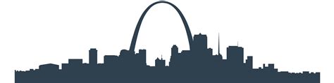 Saint Louis Missouri Skyline City Silhouette Drawing And Illustration