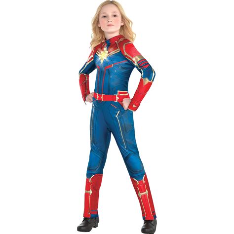 Costumes USA Light-Up Captain Marvel Halloween Costume for Girls ...