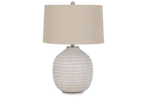 Jamon Beige Ceramic Table Lamp By Ashley Furniture 1stopbedrooms