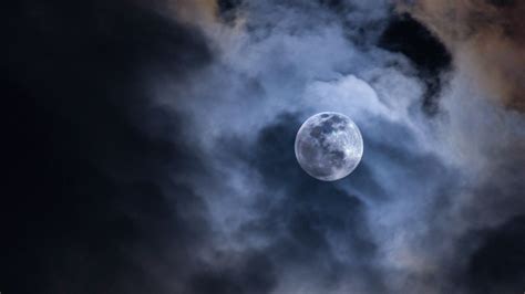 Wallpaper Moon Clouds Moonlight Sky Night Dark 1920x1080 Rsd