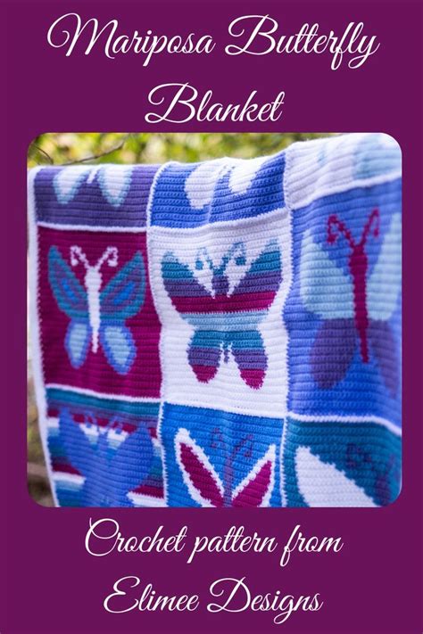Mariposa Butterfly Blanket Pattern By Elimee Designs In 2022 Blanket