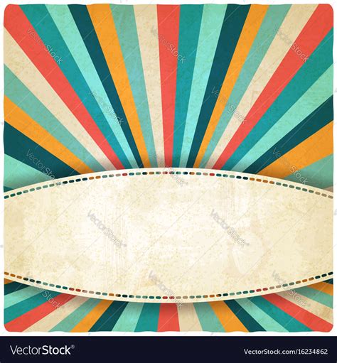 Retro Colors Striped Vintage Background Royalty Free Vector