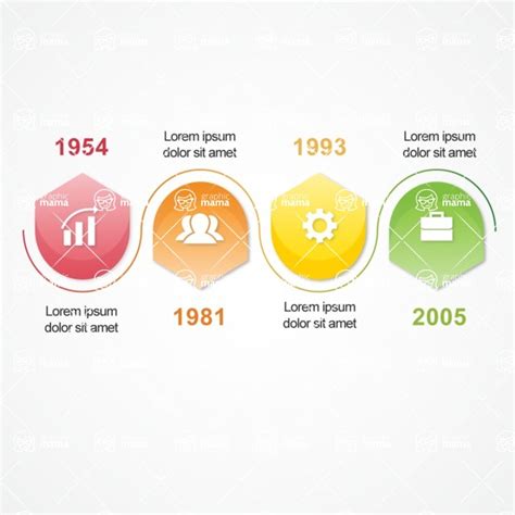 Bright Color Timeline Infographic Template Design Infographic