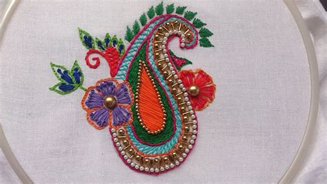 Hand Embroideryelegent Motif Design For Dressesaari Style Embroidery