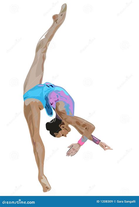 Rhythmic Gymnast Stock Vector Illustration Of Exercise 1208309