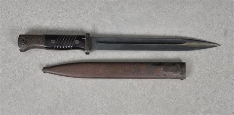 Lot A Second War German Mauser K98 Bayonet With Blackened Blade