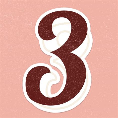 Number Three Sign Symbol Icon Transparent Psd