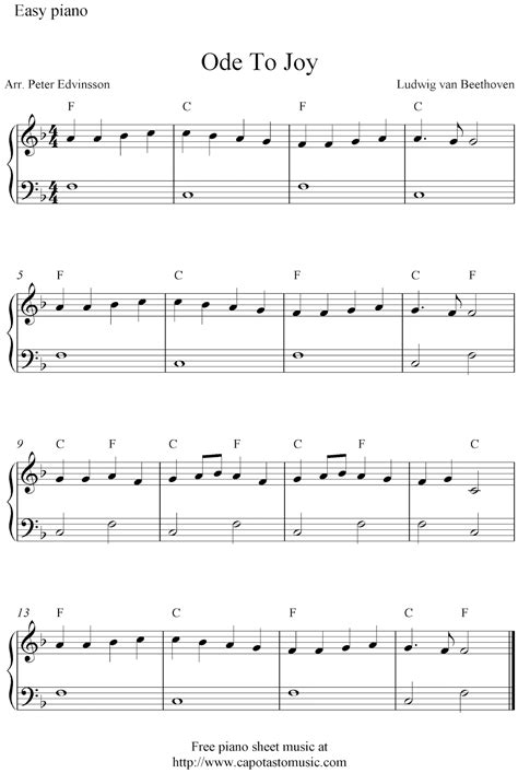 Piano Sheet Music For Beginners With Letters