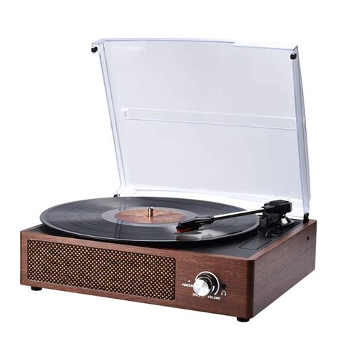 Buy Record Player Skevono Portable 3 Speed Vinyl Turntable Bluetooth