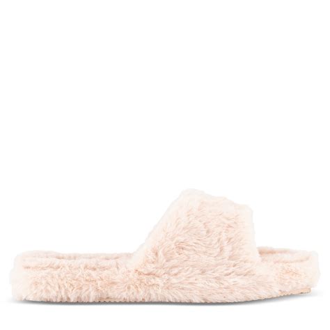 Polo Ralph Lauren Fur Slide Slippers Womens Light Pink Fur Hype Dc