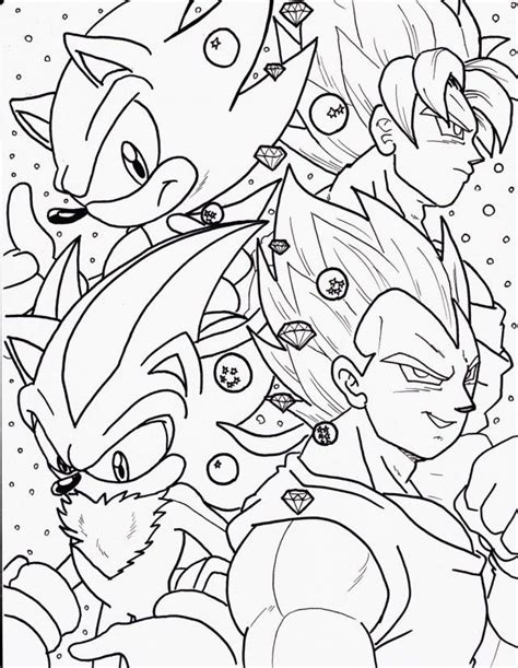 Printable Dark Sonic Coloring Pages Power Of Sonic Coloring Page
