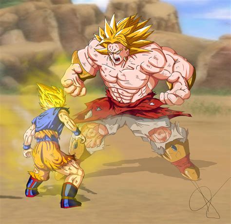 Goku Vs Broly By Alleckx On Deviantart