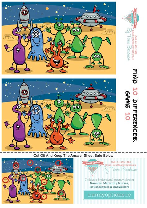 Games For Kids Find 10 Differences Game 10 Nanny
