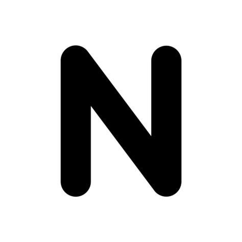 The Letter N In Black