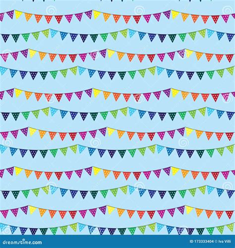 Triangle Banners Seamless Pattern Stock Vector Illustration Of