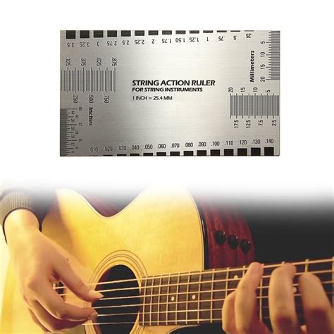 Steel Guitar String Action Gauge Ruler Guide Setup Bass Luthier