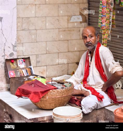 Old Delhi India April Portrait Of Shopkeepers Or Street
