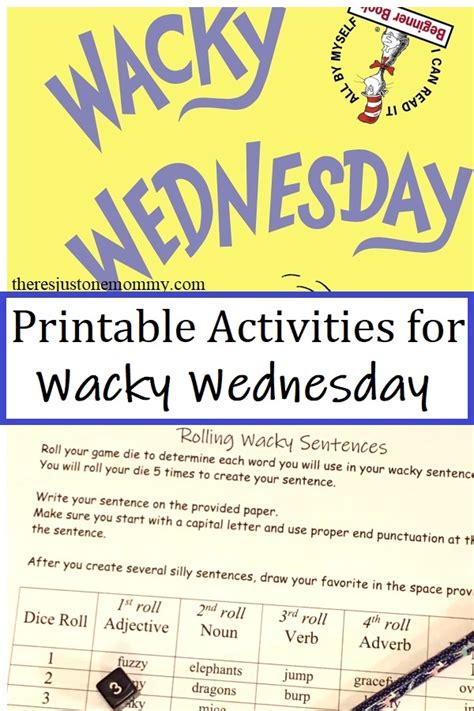 Silly Sentences Printable For Wacky Wednesday Theres Just One Mommy