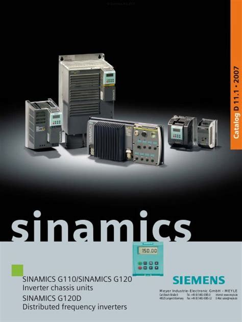 Siemens Sinamics G110g120 Meyer Industrie Electronic Gmbh