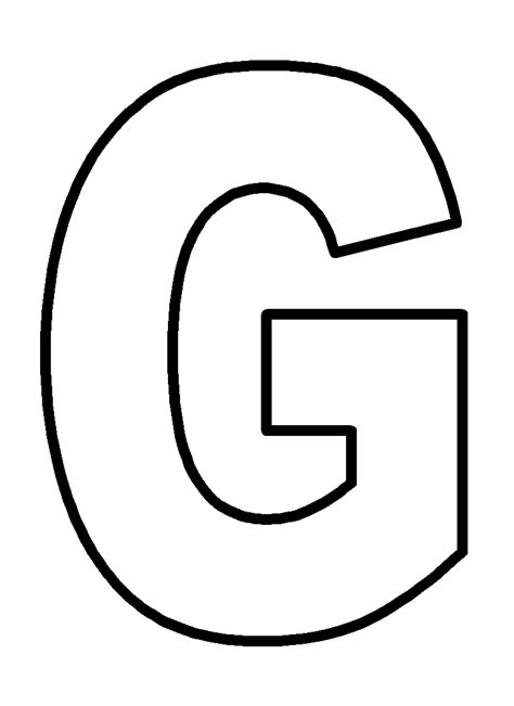 Letter G Template Free Printable