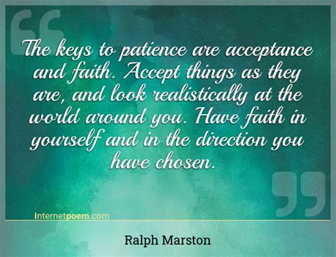 The Keys To Patience Are Acceptance And Faith Accept 1