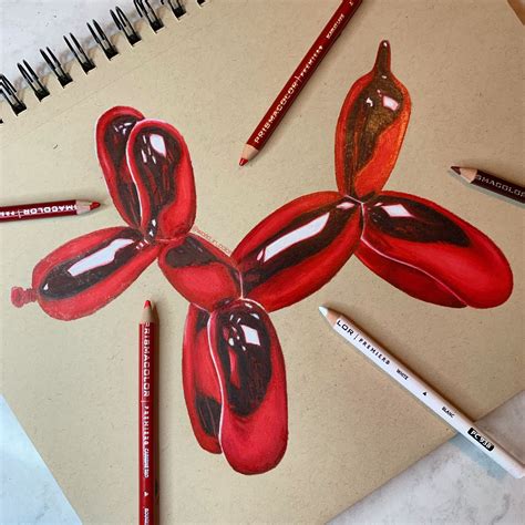 Balloon Animal Drawing By Worldincolorr Using Colored Pencils