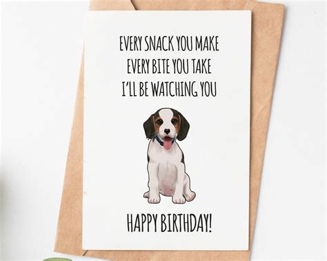 Funny Dog Birthday Card Dog Lovers Birthday T Dog Mom Etsy