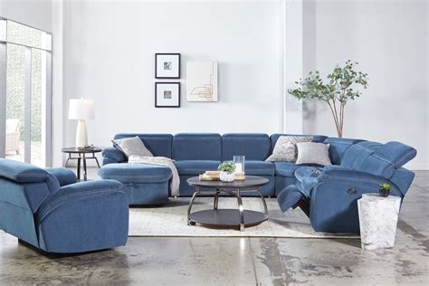 Arc 6-Piece Power Reclining Sectional with Left Arm Facing Chaise