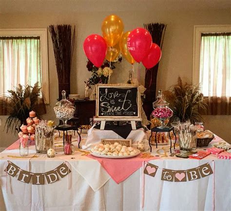 Pink and gold bridal shower dessert table. Brunch and ...