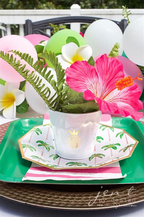 tropical bridal shower idea palm trees and paradise bridal brunch — jen t by design tropical