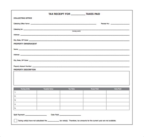 15 Tax Receipt Templates DOC PDF Excel