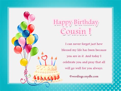 Thank you for all of the great memories we shared together and all the wonderful experiences in the future! Birthday Wishes For Cousin - Wordings and Messages