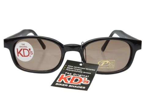 Kd S Sunglasses Original Biker Shades Motorcycle Black Brown Lens 2121 Ebay