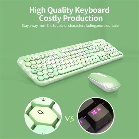 Buy Honey Plus Keyboard Mouse Combo Wireless 24g Mixed Color 104 Key